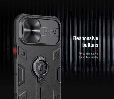  Луксозен HYBRID гръб Nillkin Cam Shield ARMOR CASE за Apple iPhone 12 Pro Max 6.7 черен